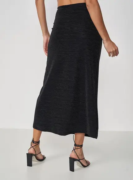 Saia Midi Com Franzido - Colcci