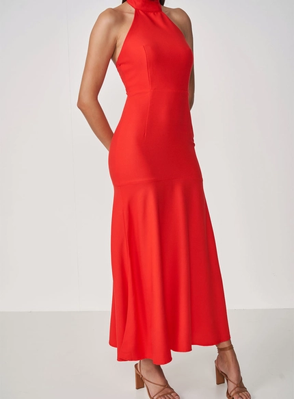Vestido Longo Gola Alta - Colcci