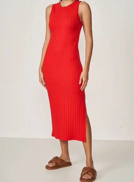 Vestido Midi Canelado - Colcci