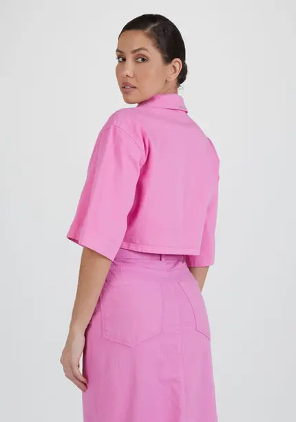 Camisa Sarja Com Bolsos - Myft