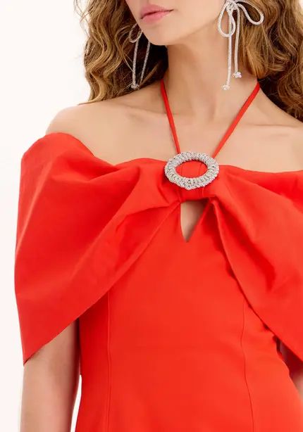 Vestido Curto Com Maxi Laço - Myft