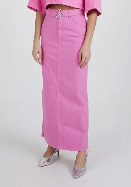 Saia Sarja Midi Com Fenda - Myft