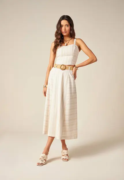 Saia Midi Em Linho – Bana Bana