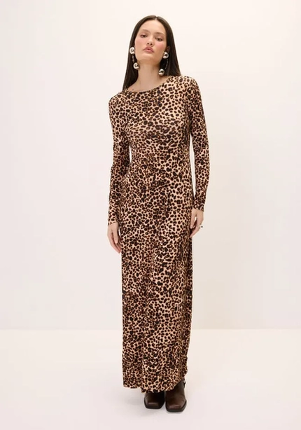 Vestido Midi Animal Print – Myft
