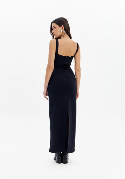 Vestido Midi com Recorte V – Myft