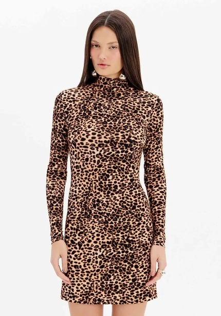 Vestido Curto Com Gola– Myft