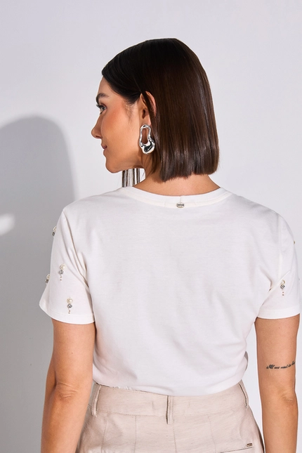 T-shirt com Bordado – Yexx