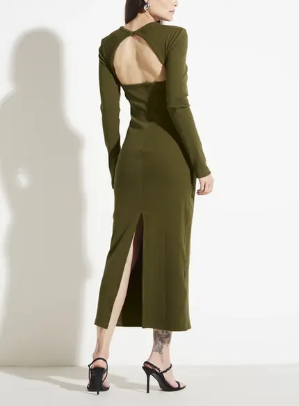 Vestido Midi Canelado - Forum