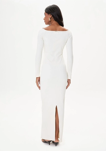 Vestido Canelado Midi – Myft
