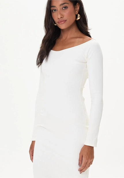 Vestido Canelado Midi – Myft