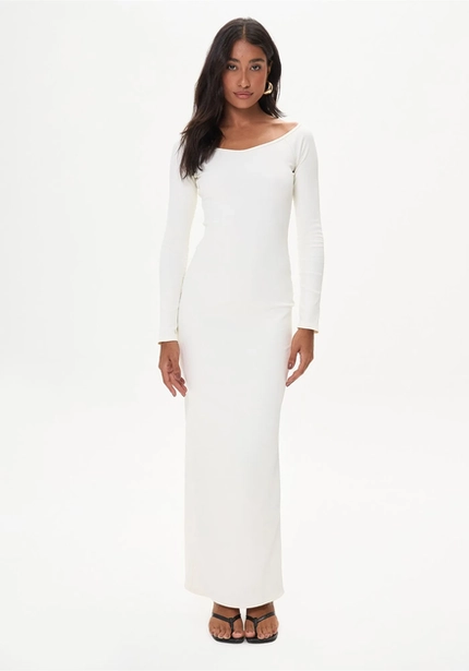 Vestido Canelado Midi – Myft