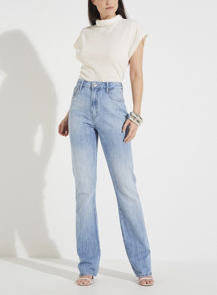 Blusa Canelada Gola Alta - Forum