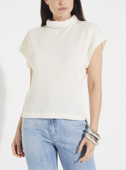 Blusa Canelada Gola Alta - Forum