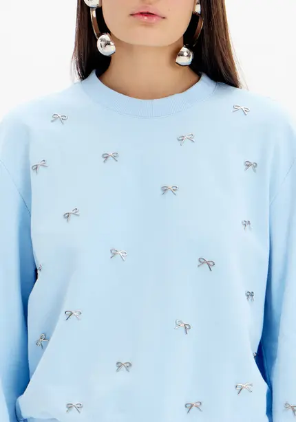 Blusa Moletom Aplicações Laço – Myft