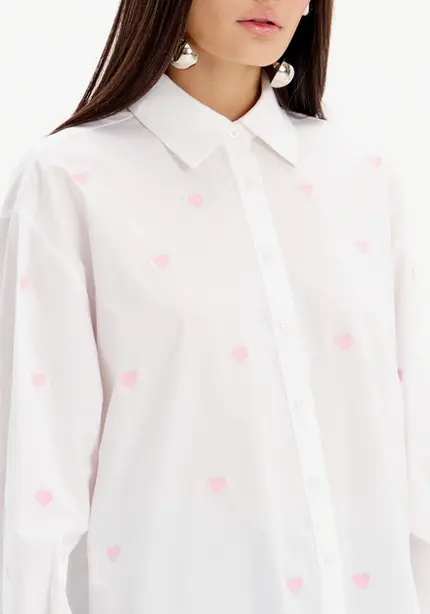 Camisa Oversized com Corações – Myft
