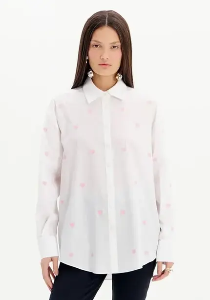 Camisa Oversized com Corações – Myft