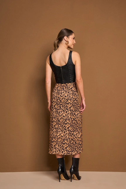 Saia Midi em Viscose – Yexx