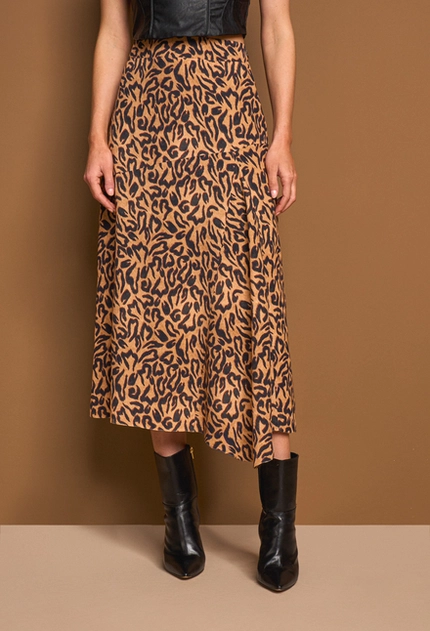 Saia Midi em Viscose – Yexx