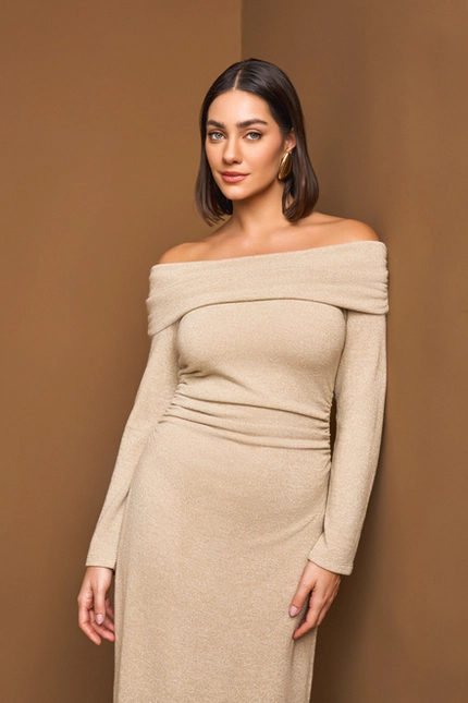 Vestido Midi Ombro a Ombro - Yexx