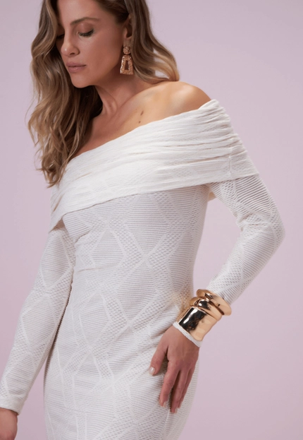 Vestido Midi Ombro a Ombro – Bana Bana