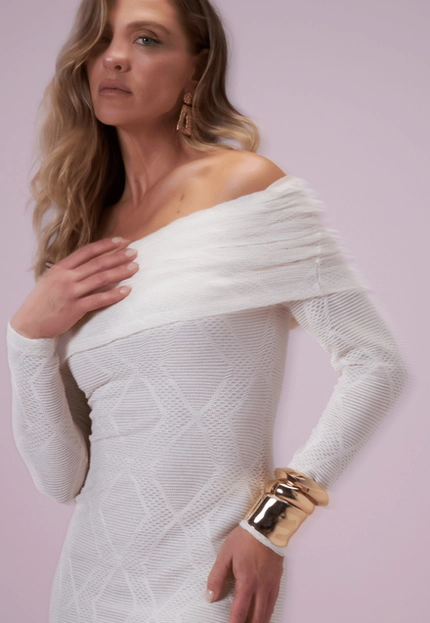 Vestido Midi Ombro a Ombro – Bana Bana