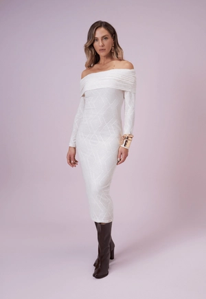 Vestido Midi Ombro a Ombro – Bana Bana