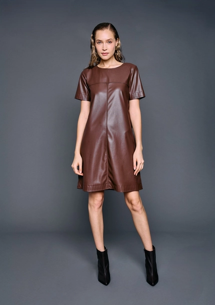 Vestido Curto em PU – Alpelo