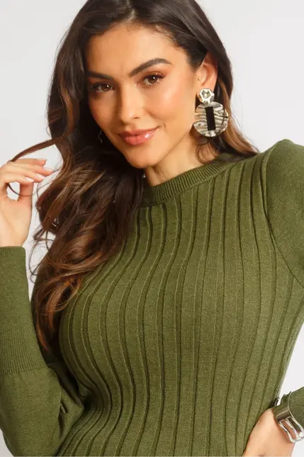 Blusa Canelada – Doce Tom