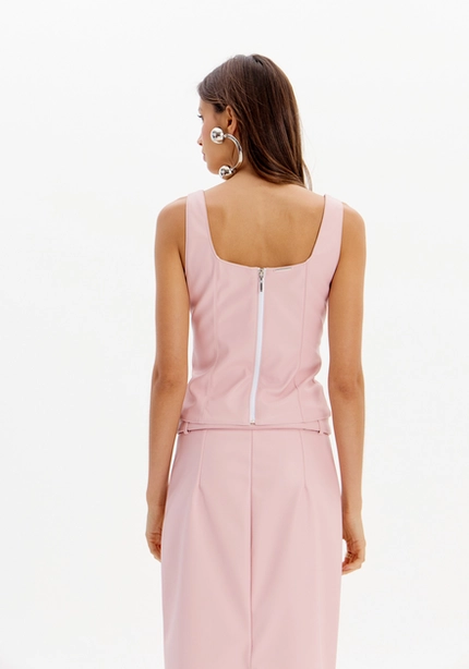 Blusa Regata em PU  – Myft