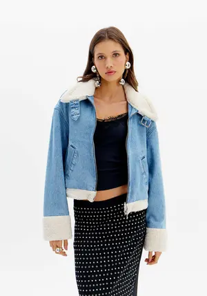 Jaqueta Jeans com Pelo – Myft