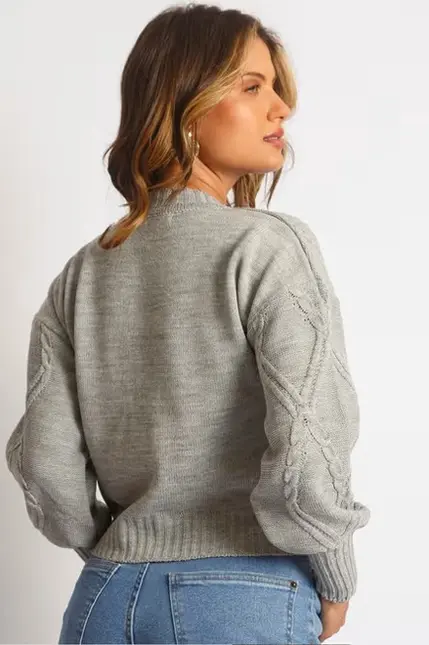 Cardigan Em Tricô - Doce Tom