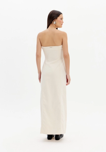 Vestido Longo Com Zíper Frontal – Myft