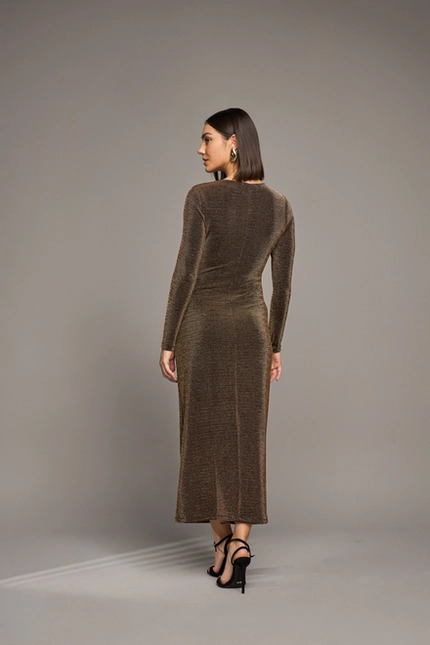 Vestido Midi Drapeado - Yexx