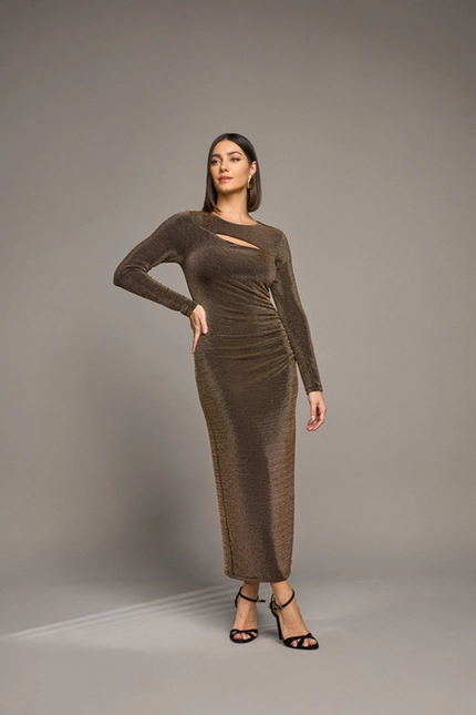 Vestido Midi Drapeado - Yexx
