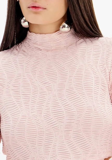 Blusa Cropped Gola Alta – Myft