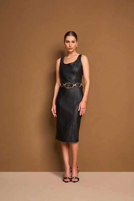 Vestido Midi com Fenda – Yexx