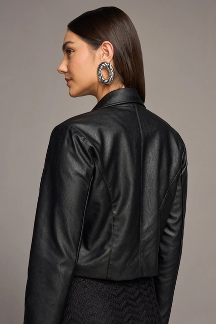 Blazer Curto em PU – Yexx