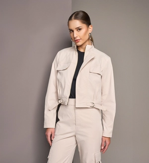 Jaqueta Bomber com Lapelas – Yexx