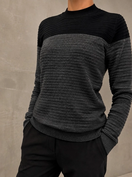 Blusa Tricô Bicolor 1878