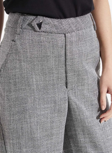 Calça Reta Alfaiataria Estampada – Forum