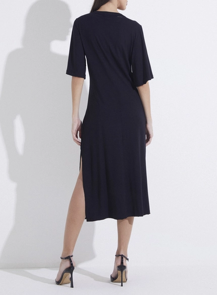 Vestido Midi Mangas Amplas – Forum