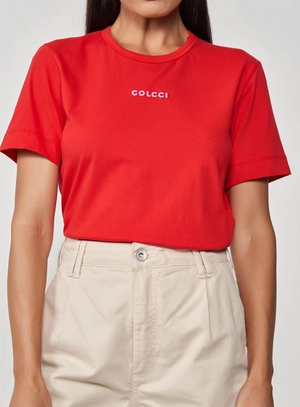 Camiseta Básica Com Logo - Colcci