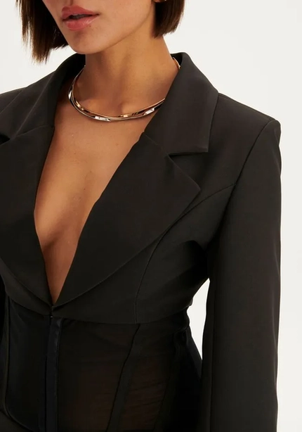 Blazer Slim com Transparência – Myft