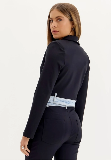 Blazer Cropped com Barra – Myft
